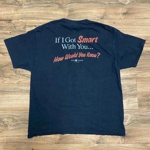 VINTAGE Big Dogs Shirt XL Navy Blue Funny Parody Graphic Tee Mens XL